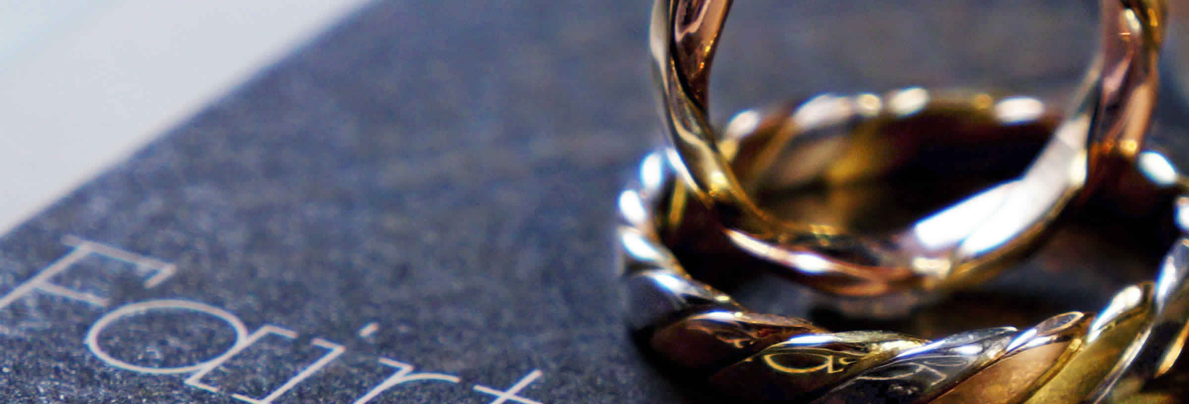 Close up of Fairtrade commitment rings