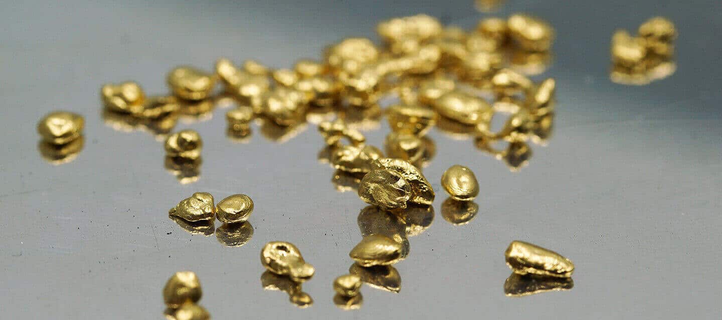 A spread of gold nuggets