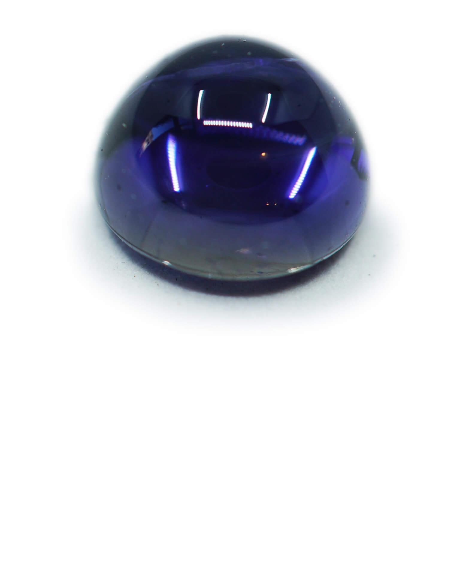 bullet shaped deep blue iolite