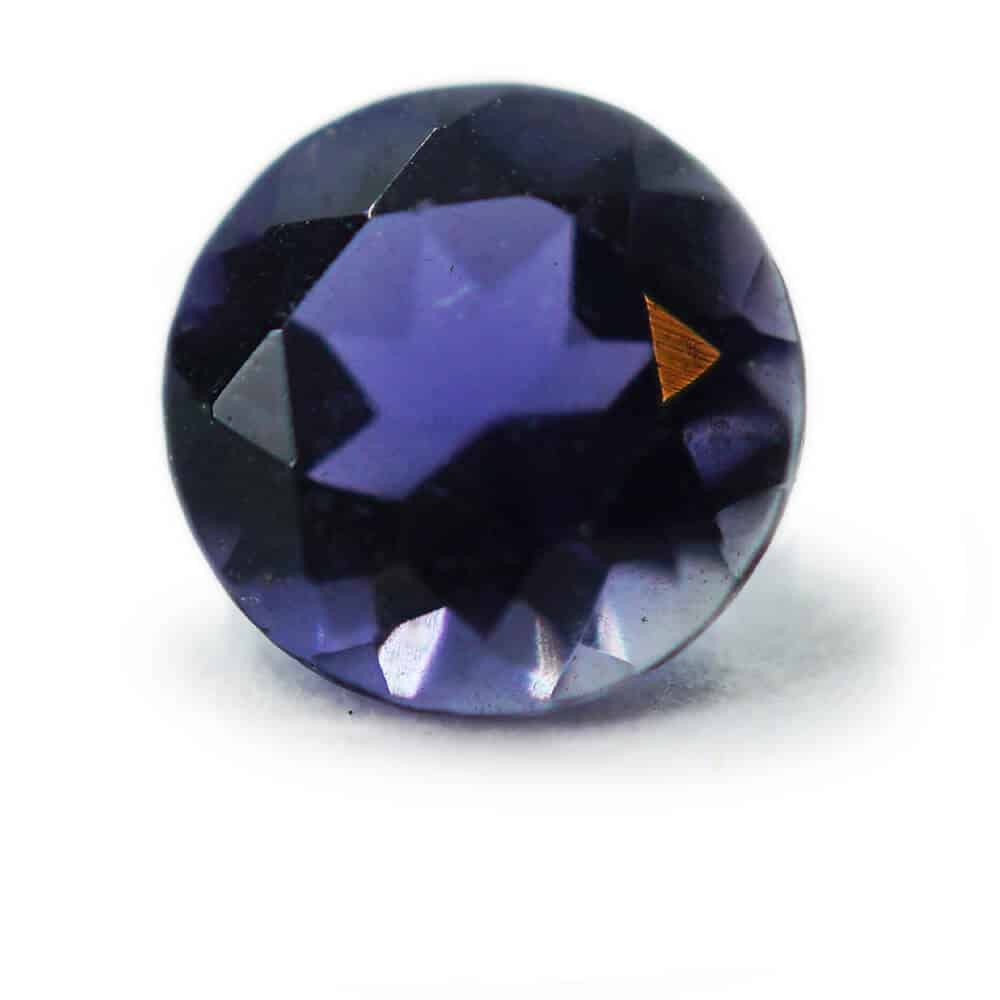 Round facetted blue iolite