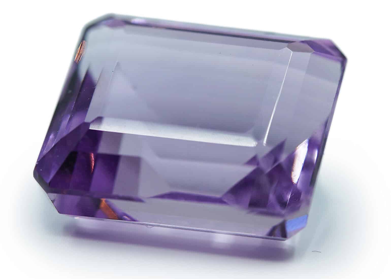 pale emerald cut amethyst