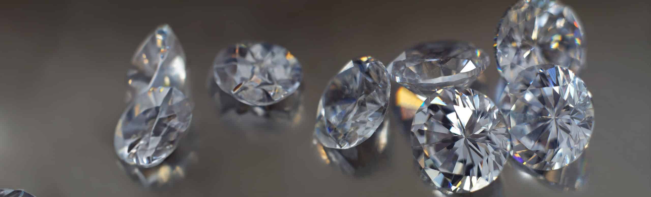 group of small brilliant cut round diamonds