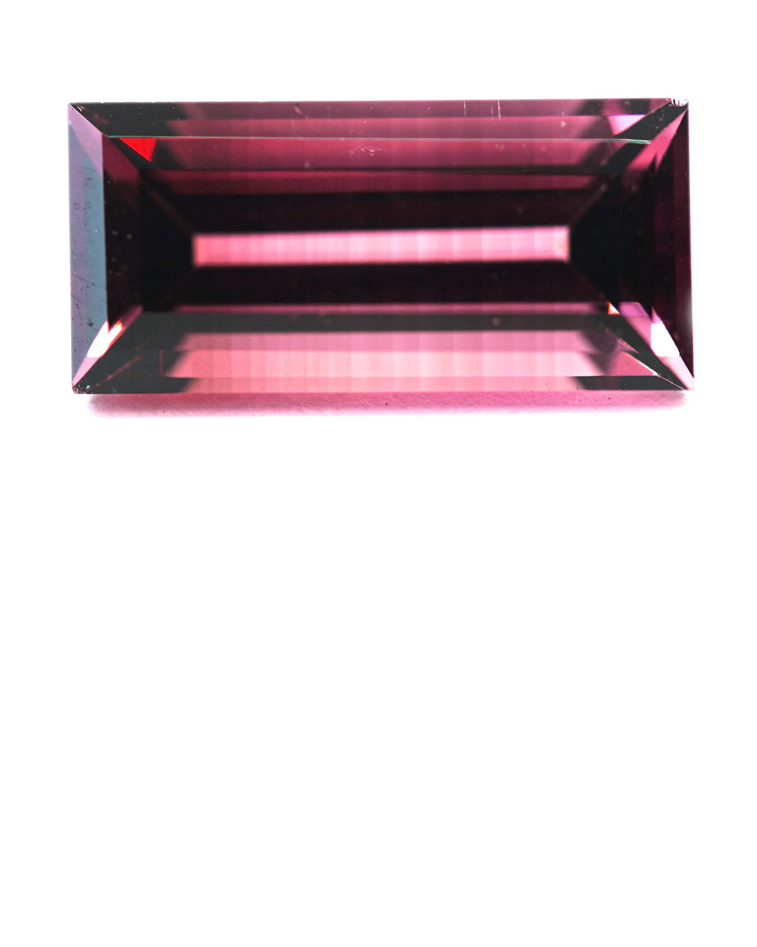 long baguette cut pink tourmaline