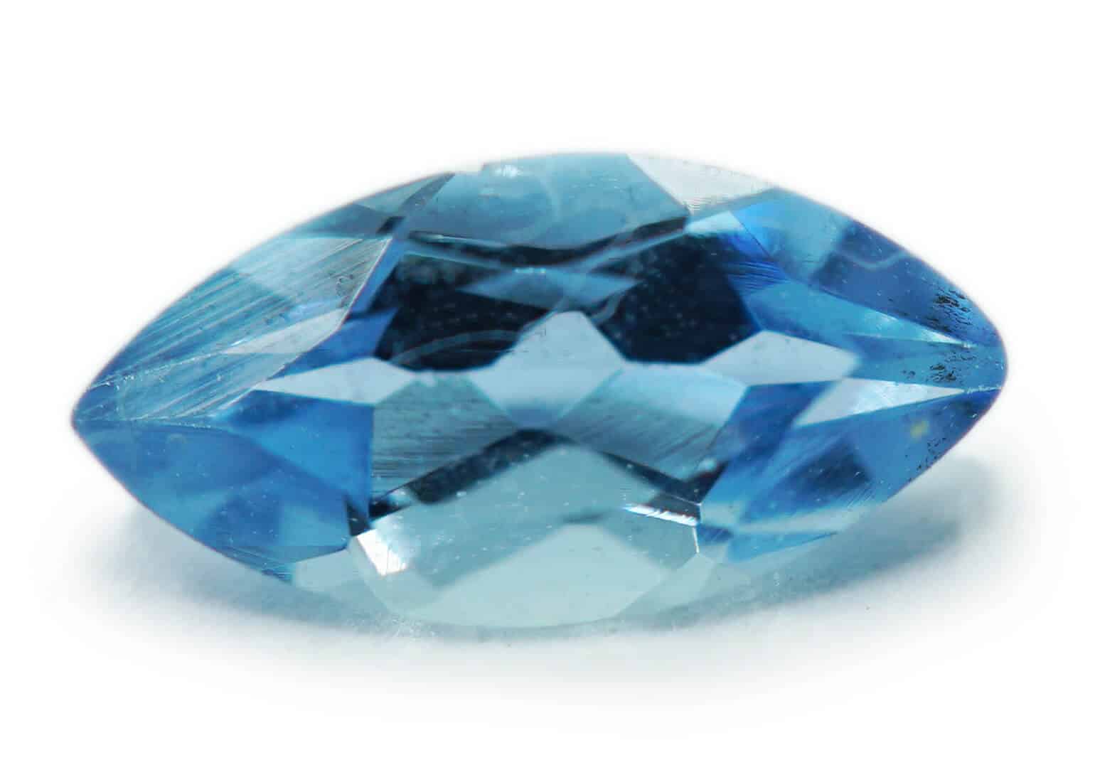 long marquise cut blue topaz