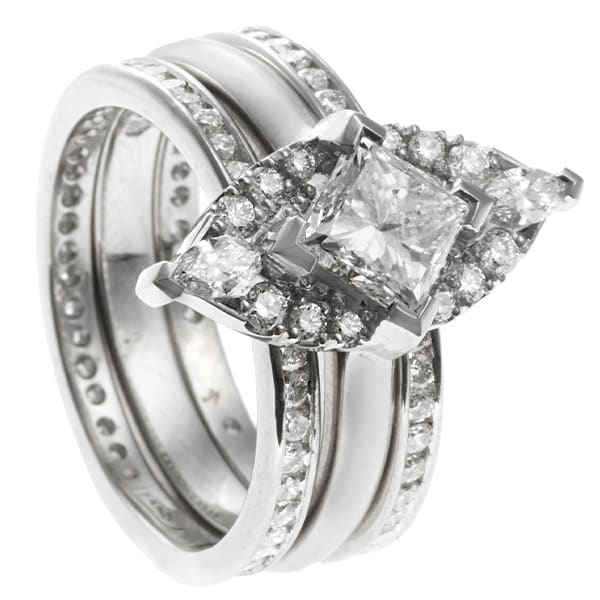 statement marquise diamond bridal set