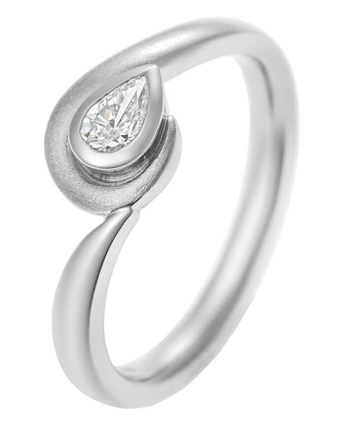 pear all around set diamond solitaire