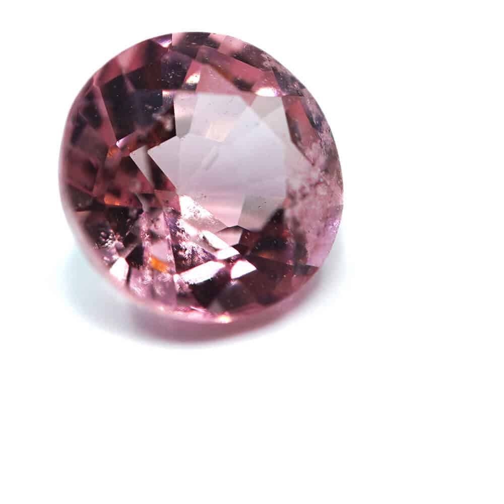 small round pink tourmaline