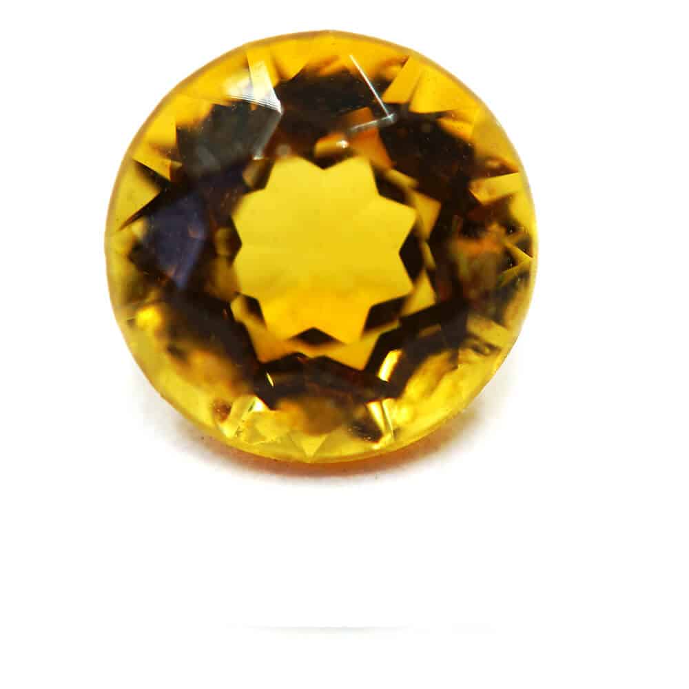 yellow round citrine