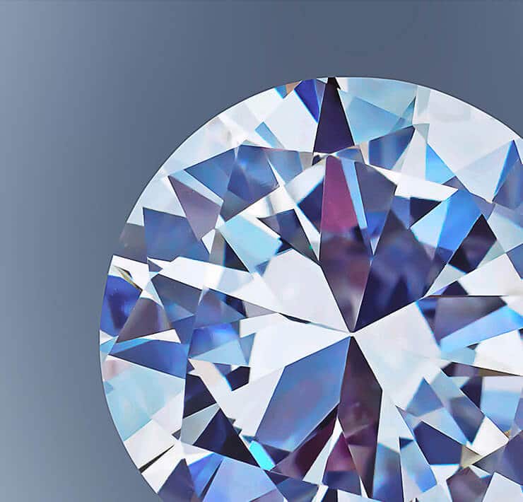 cropped image of diamond facets