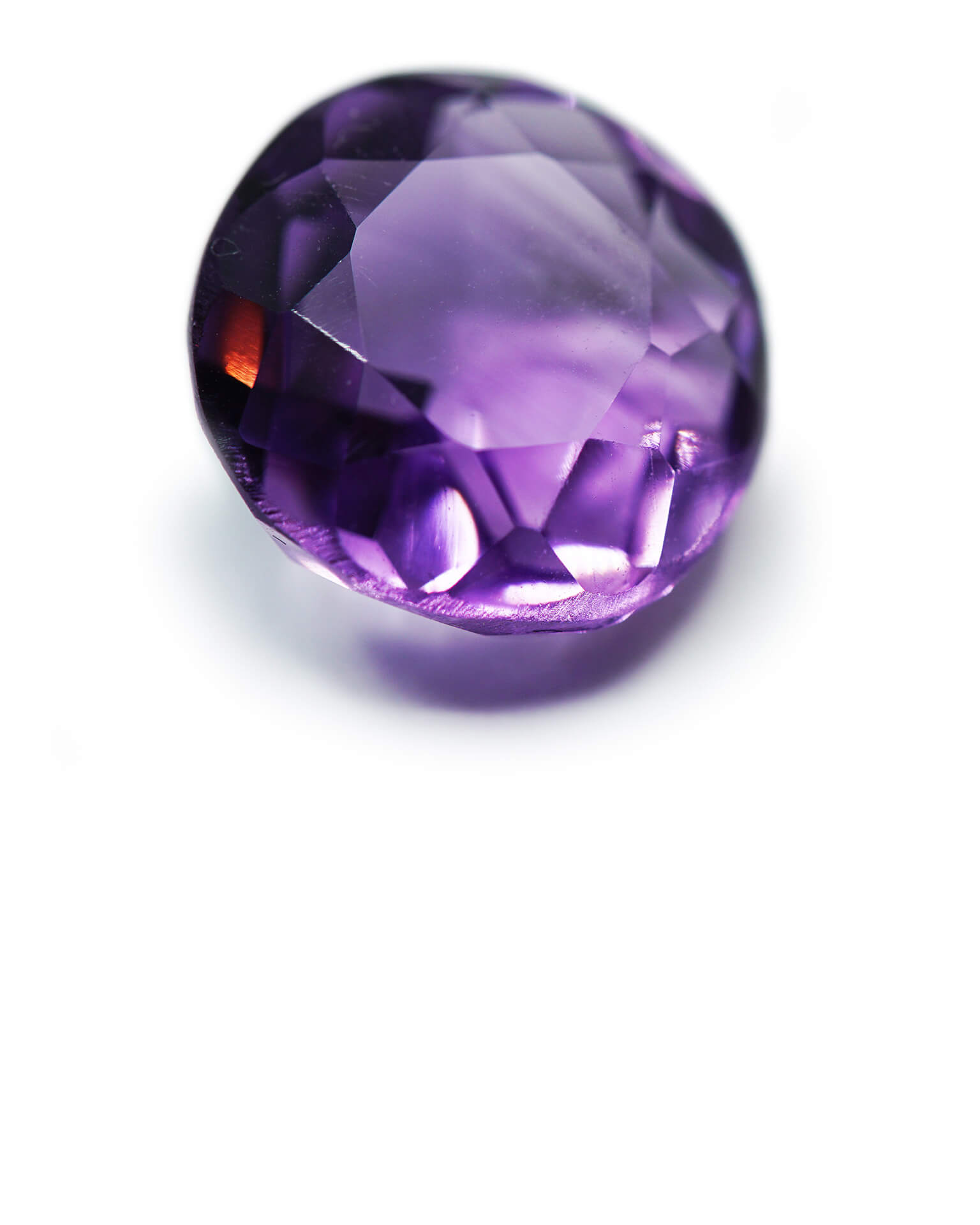 small round cut purple amethyst