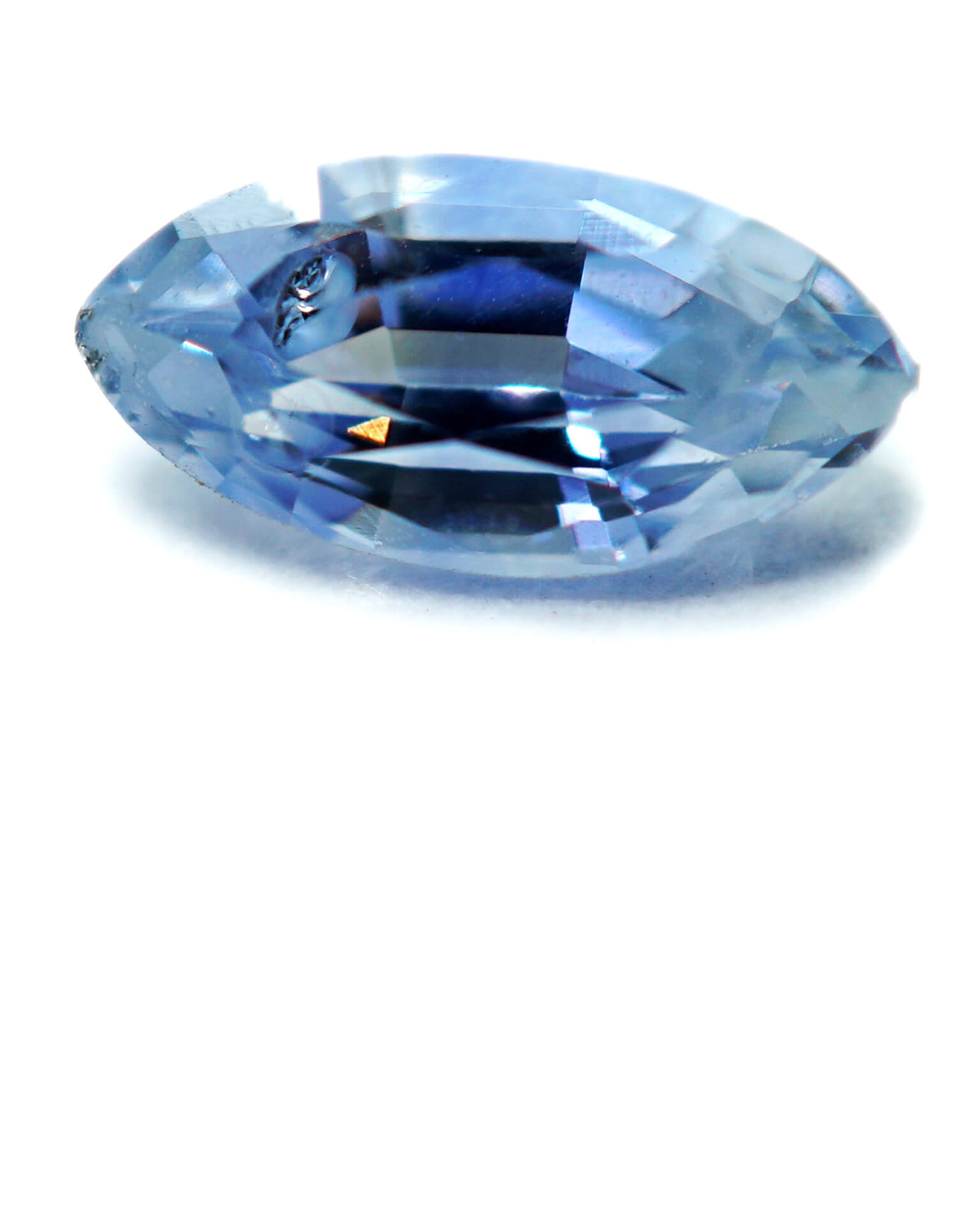 marquise shaped cornflower blue sapphire