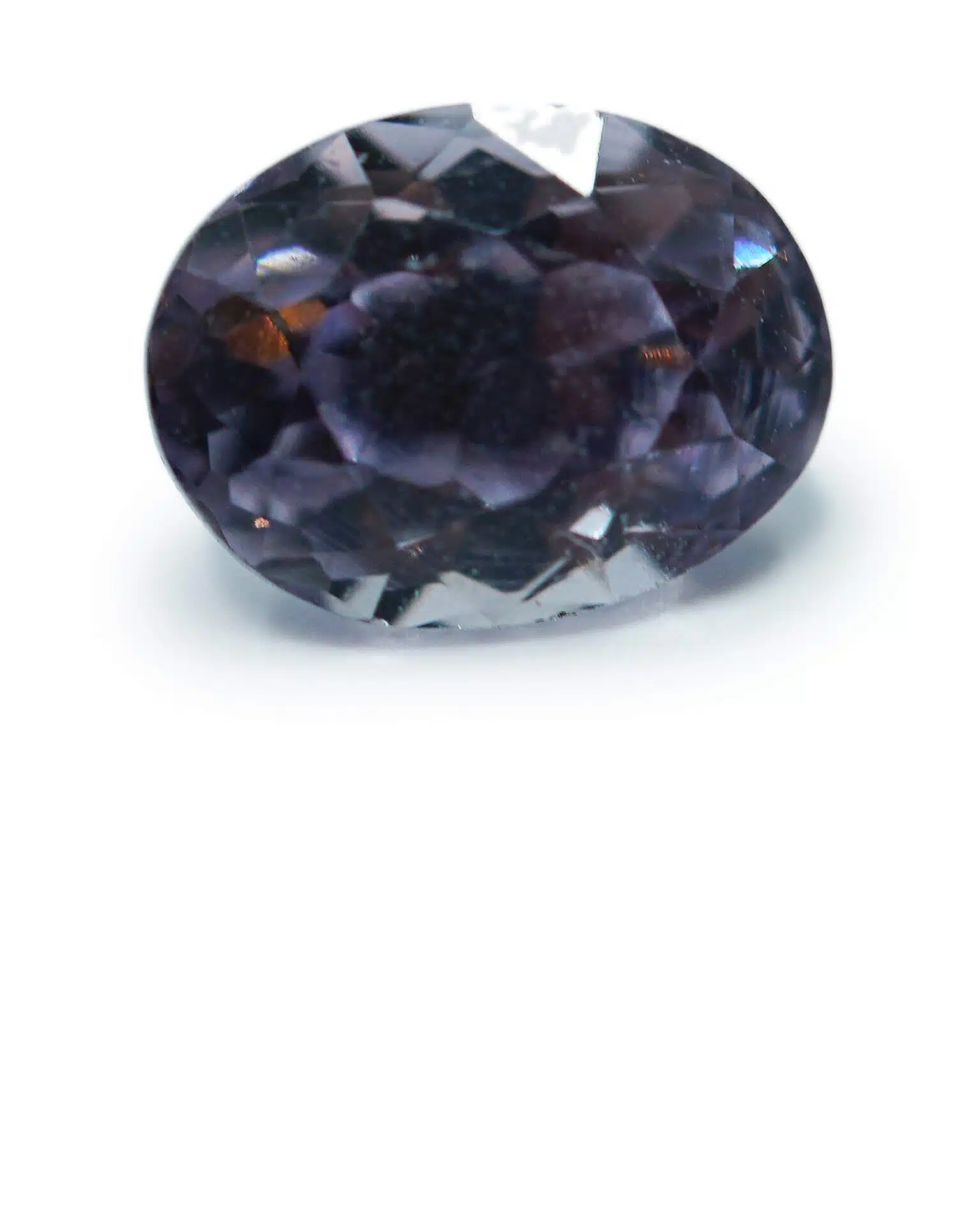 sri lankan oval lilac grey spinel