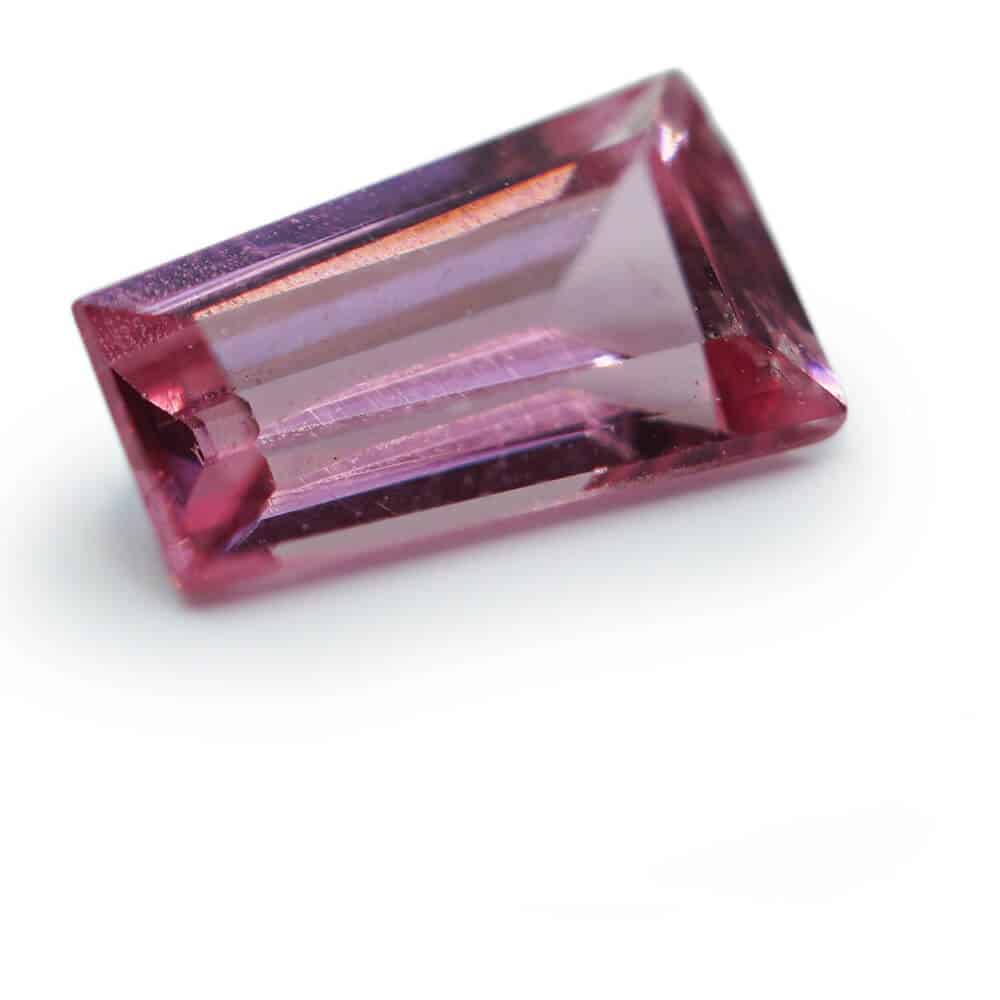 tapered baguette cut red pink spinel