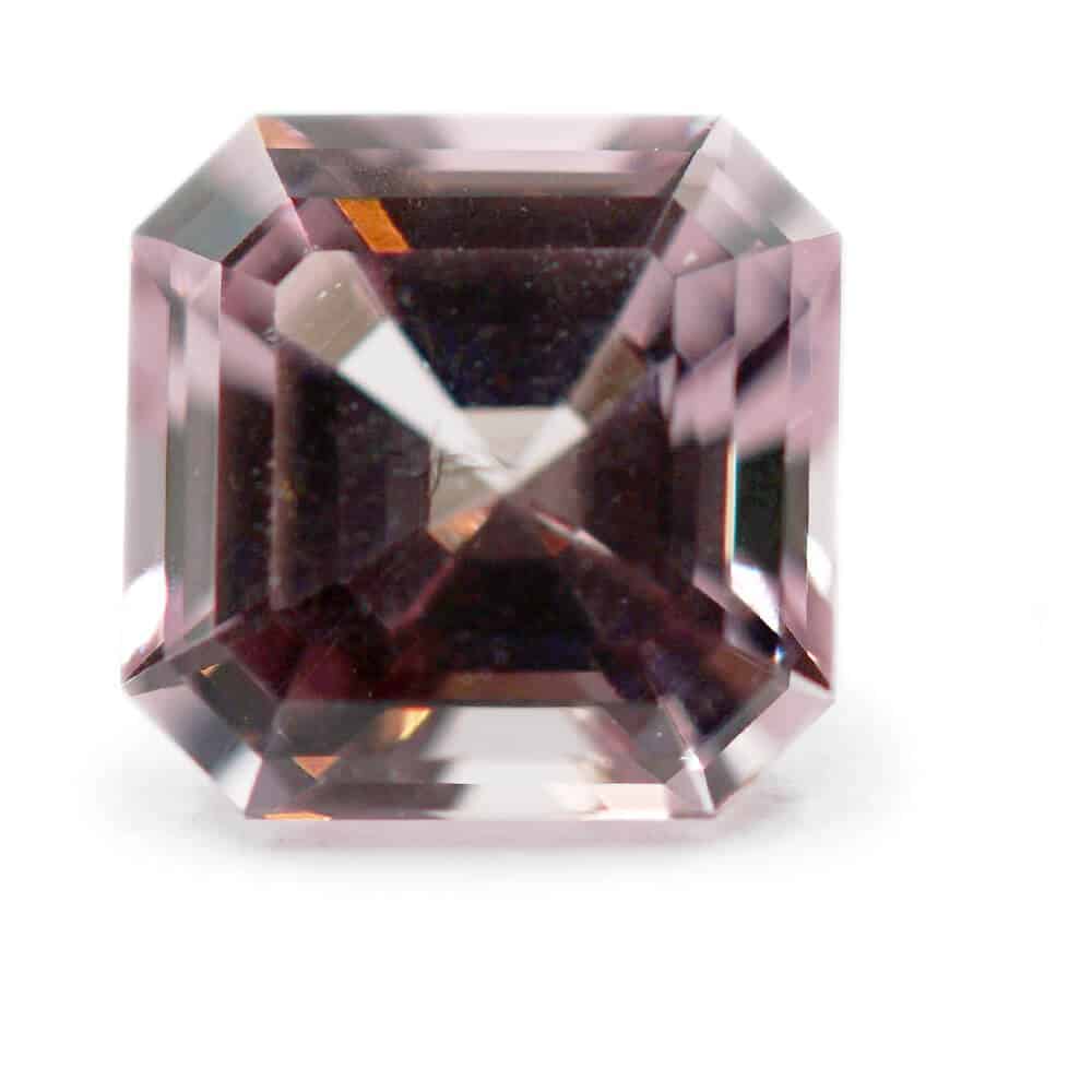 soft pink octagon garnet