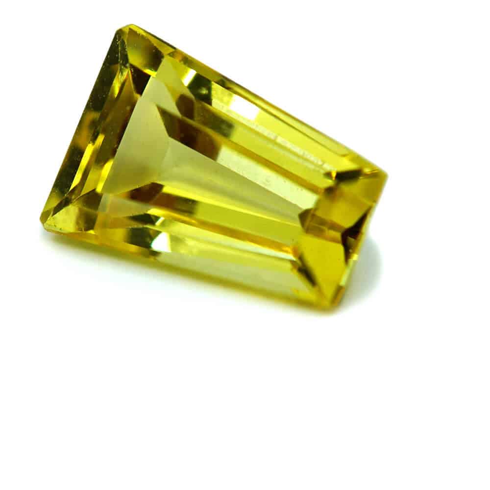 yellow tapered baguette sapphire