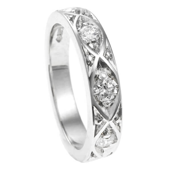 Celtic twist style diamond eternity ring