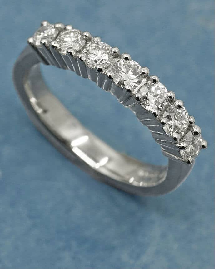 classic diamond half eternity ring