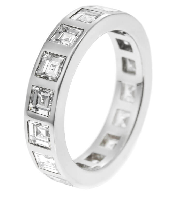 classic princess cut diamond full eternity ring