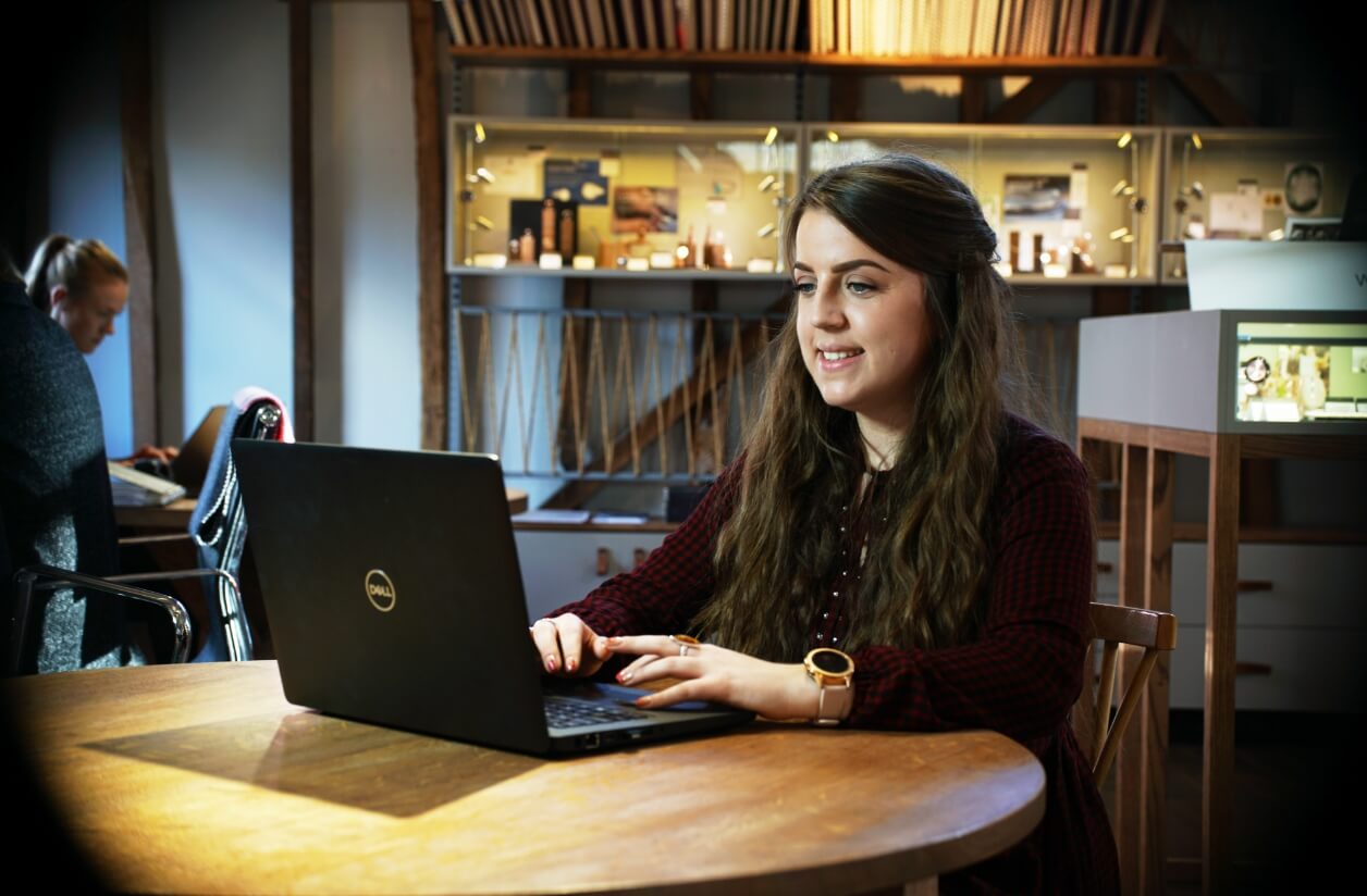 designer working on a computer