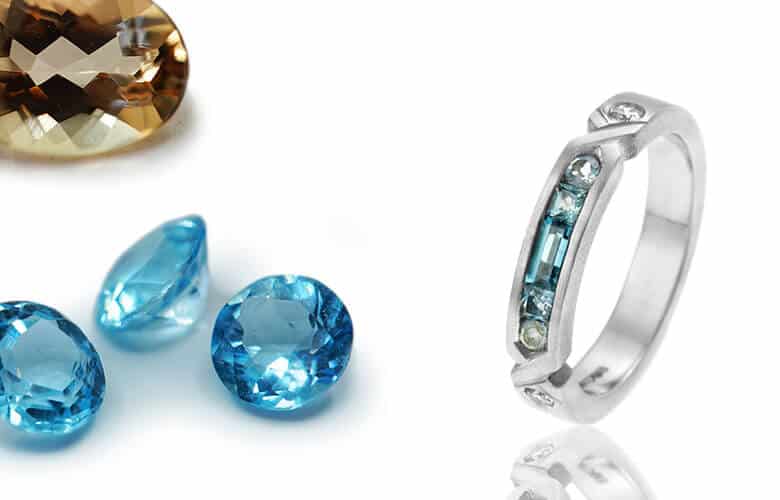 blue topaz eternity ring with look coloured topaz