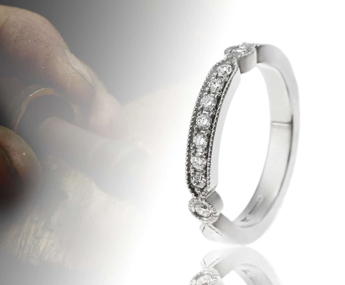 half eternity ring with goldsmith