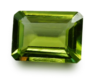 emerald cut green tourmaline