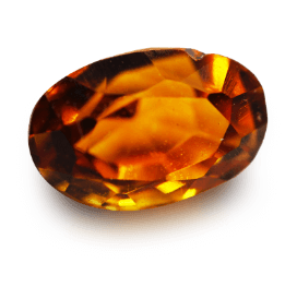 oval orange topaz