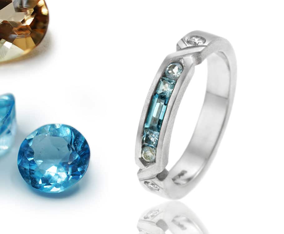 loose gemstones with eternity ring