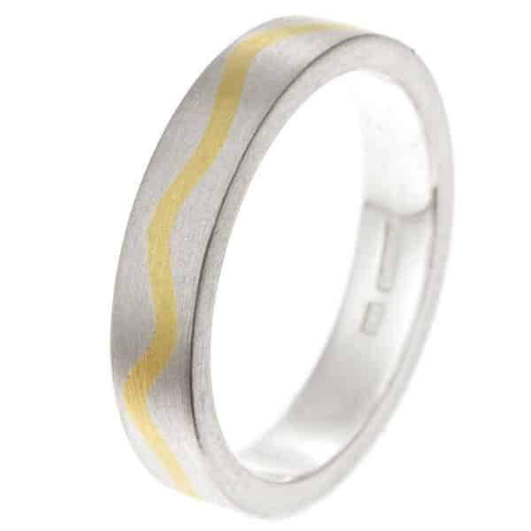 white band with gold hill top line