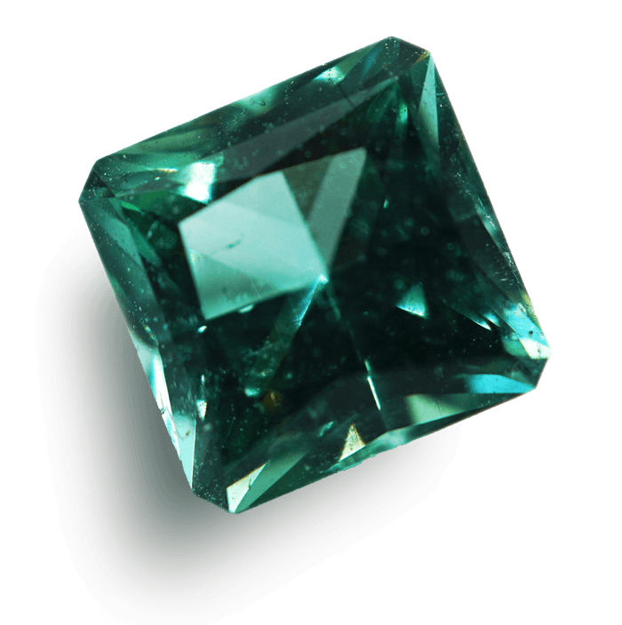 Square Teal Gemstone