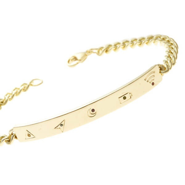 gold symbol bracelet