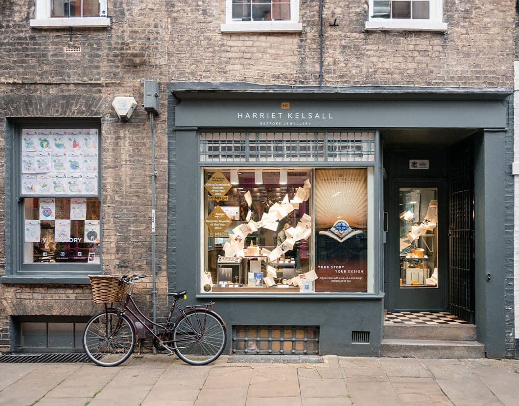 Cambridge jeweller shop window