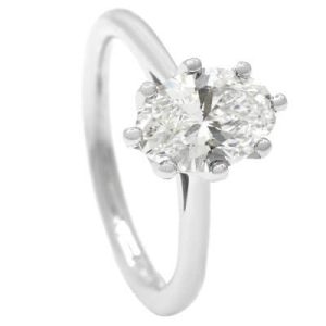 large oval cut lab grown diamond solitaire