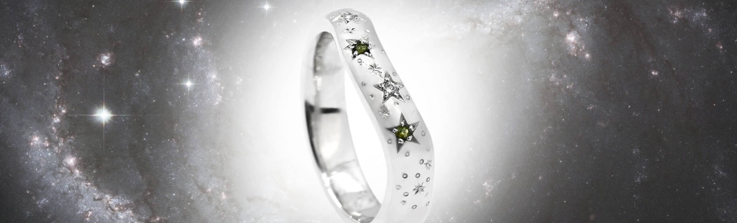 Star set eternity ring