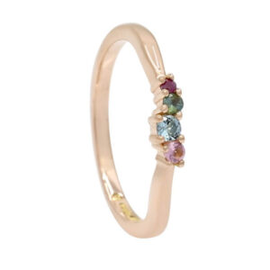 wedding ring with birthstones